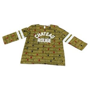 Maison Château Rouge Graphic Wax Long Sleeve Top – Made in France - NWOT - Sz. M